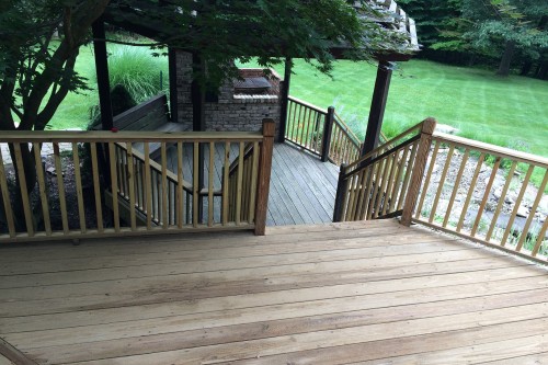 power washing deck exterior